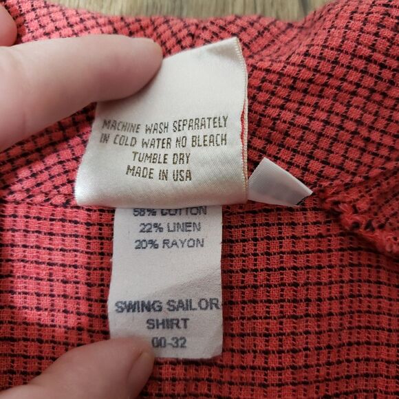 Vintage MILL VALLEY Clothing Co.  Swing Sailor Button Up Long‎ Sleeve Red SZ M - Picture 4 of 10